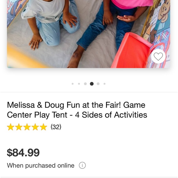 New Melissa & Doug Fun at the Fair! Game Center Play Tent 4 Sides of Activities - Picture 4 of 9